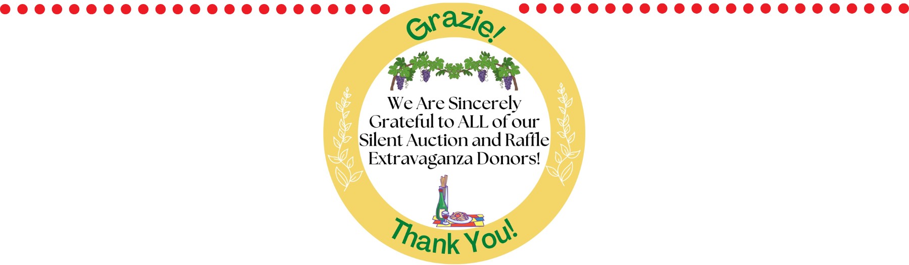 Header for the spaghetti dinner Thursday March 7 2025 at 202 W Kronosky Boerne, TX 78006 from 5pm to 7pm